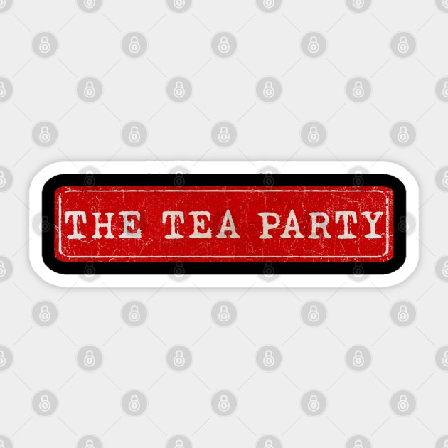 vintage retro plate The Tea Party Sticker by GXg.Smx